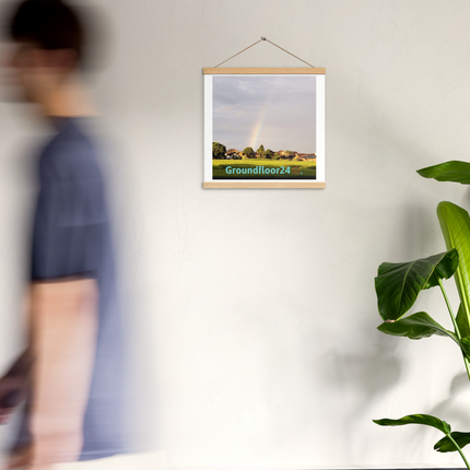 The Rainbow Sinari Poster with hangers with Groundfloor24 Logo