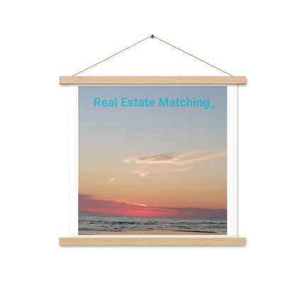 Sunset Sinari Poster with hangers with Real Estate Matching Logo