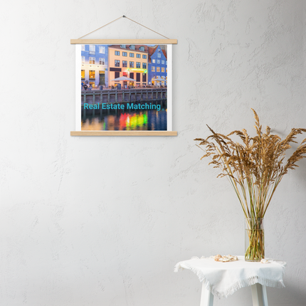 Nyhavn Poster with hangers with Real Estate Matching Logo