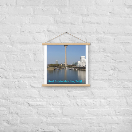 Lovely Sinari Poster with hangers with Real Estate Matching24 Logo