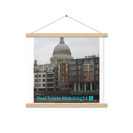 St. Paul's Cathedral Poster with hangers with Real Estate Matching24 Logo
