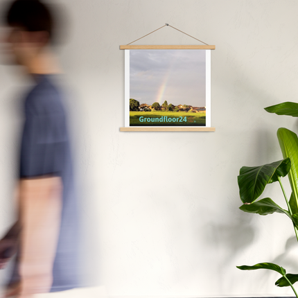 The Rainbow Sinari Poster with hangers with Groundfloor24 Logo