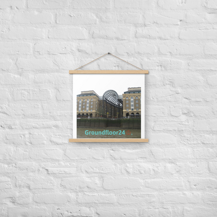 Hay's Galleria Poster with hangers with Groundfloor24 Logo