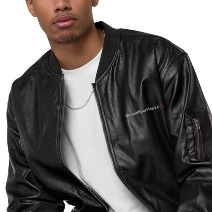 Leather Bomber Jacket Groundfloorview24 with House