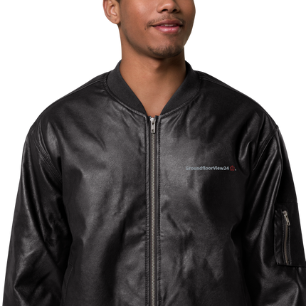 Leather Bomber Jacket Groundfloorview24 with House