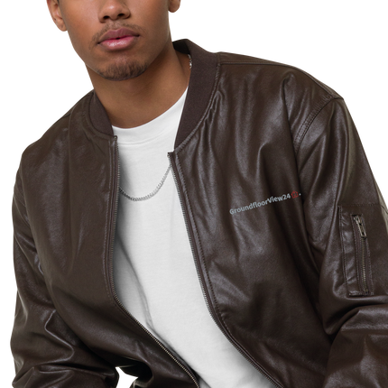 Leather Bomber Jacket Groundfloorview24 with House