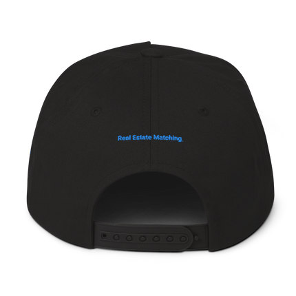Estonia Flat Bill Cap Real Estate Matching with 3 Logos