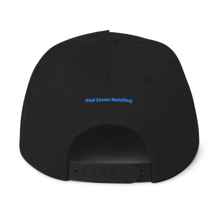 Italy Flat Bill Cap Real Estate Matching with 3 Logos