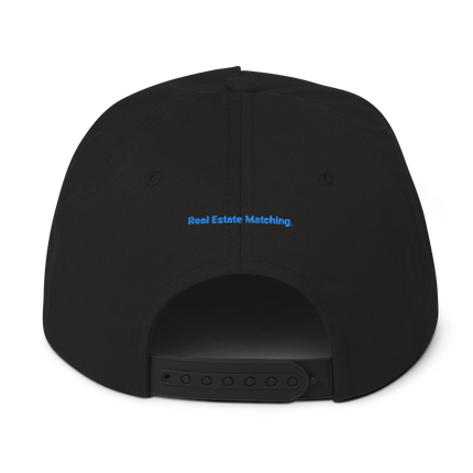 Latvia Flat Bill Cap Real Estate Matching with 3 Logos