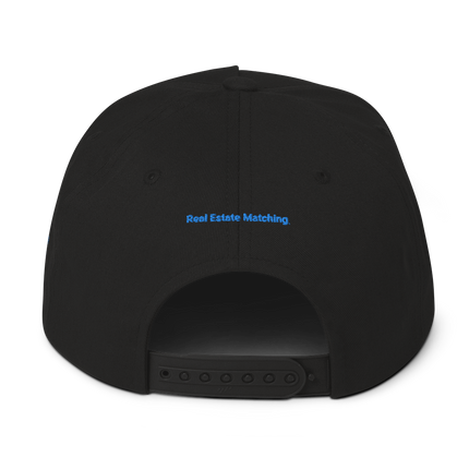 Monaco Flat Bill Cap Real Estate Matching with 3 Logos