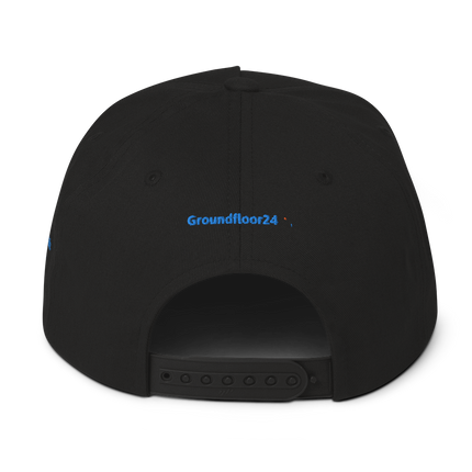 Czech Republic Flat Bill Cap Groundfloor24 with 3 Logos.