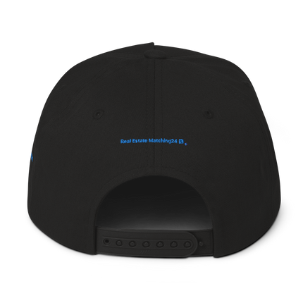 North Macedonia Flat Bill Cap Real Estate Matching24 with 3 Logos.