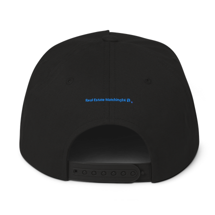 Italy Flat Bill Cap Real Estate Matching24 with 3 Logos.