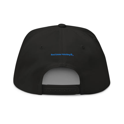 Hungary Flat Bill Cap Real Estate Matching with 3 Logos.