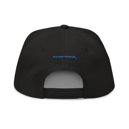 Spain Flat Bill Cap Real Estate Matching with 3 Logos.
