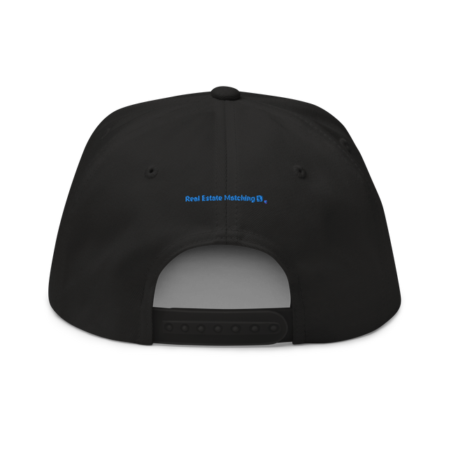 Spain Flat Bill Cap Real Estate Matching with 3 Logos.