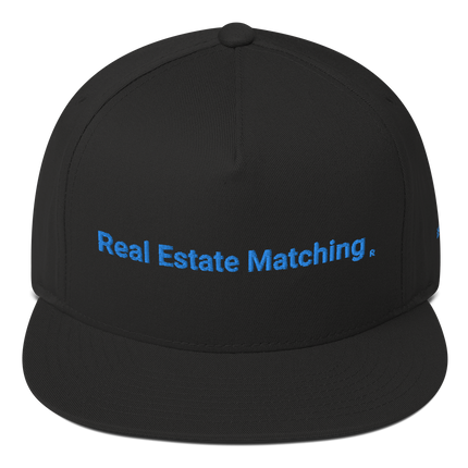 Estonia Flat Bill Cap Real Estate Matching with 3 Logos