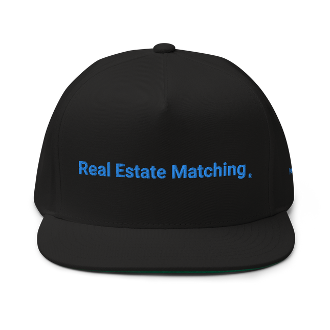 France Flat Bill Cap Real Estate Matching with 3 Logos