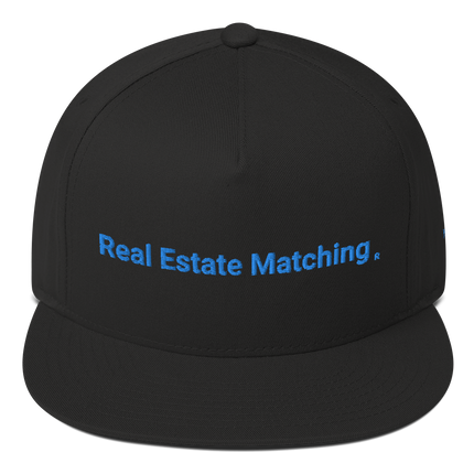 Italy Flat Bill Cap Real Estate Matching with 3 Logos