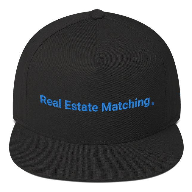 Italy Flat Bill Cap Real Estate Matching with 3 Logos