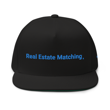Spain Flat Bill Cap Real Estate Matching with 3 Logos