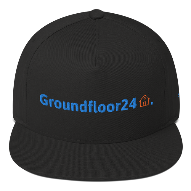 Austria Flat Bill Cap Groundfloor24 with 3 Logos.