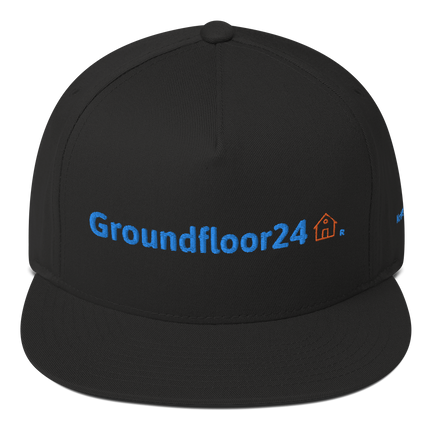 North Macedonia Flat Bill Cap Groundfloor24 with 3 Logos.