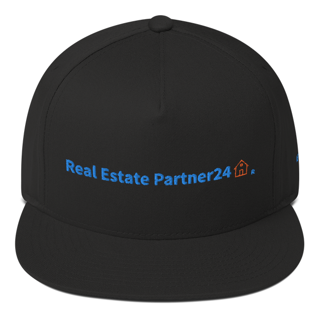Moldova Flat Bill Cap Real Estate Partner24 with 3 Logos.