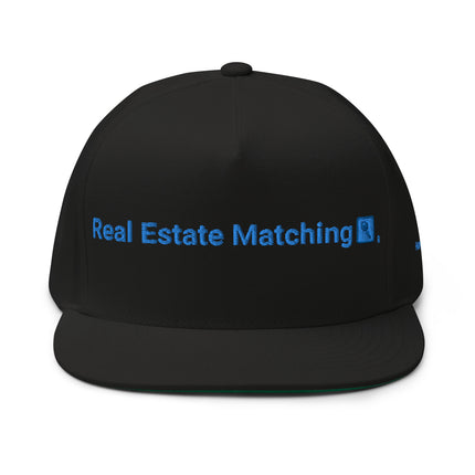 Hungary Flat Bill Cap Real Estate Matching with 3 Logos.