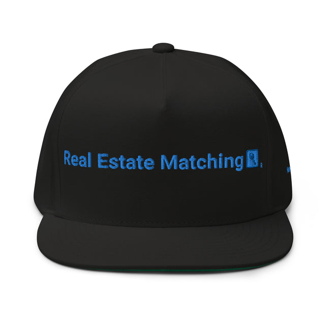 Hungary Flat Bill Cap Real Estate Matching with 3 Logos.