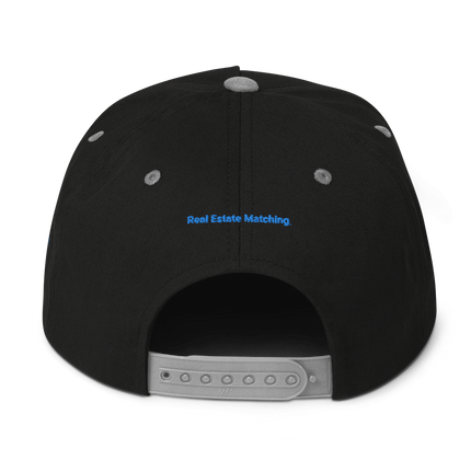 Monaco Flat Bill Cap Real Estate Matching with 3 Logos