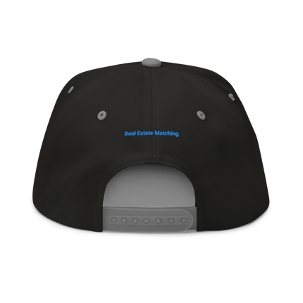Portugal Flat Bill Cap Real Estate Matching with 3 Logos