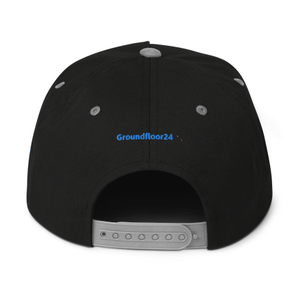 Belgium Flat Bill Cap Groundfloor24 with 3 Logos.