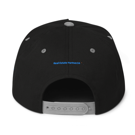 Moldova Flat Bill Cap Real Estate Partner24 with 3 Logos.