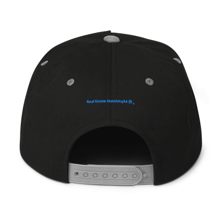 Italy Flat Bill Cap Real Estate Matching24 with 3 Logos.