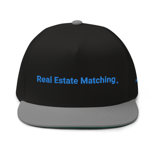 Lithuania Flat Bill Cap Real Estate Matching with 3 Logos