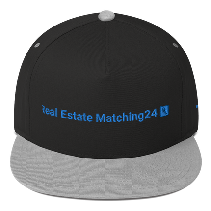 Serbia Flat Bill Cap Real Estate Matching24 with 3 Logos.