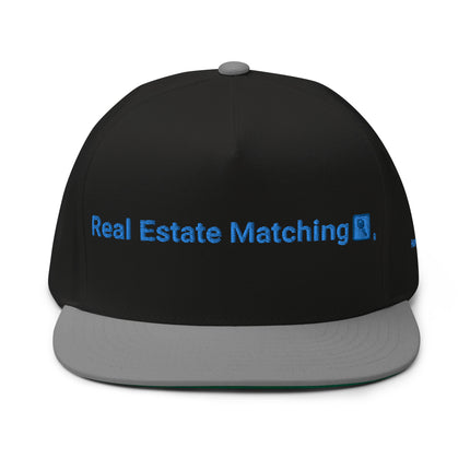 Hungary Flat Bill Cap Real Estate Matching with 3 Logos.