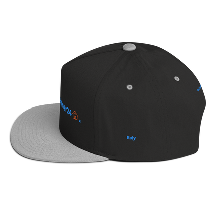 Italy Flat Bill Cap Real Estate Partner24 with 3 Logos.