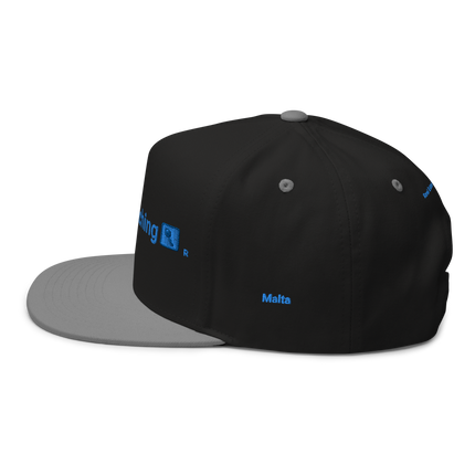 Malta Flat Bill Cap Real Estate Matching with 3 Logos.