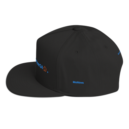 Moldova Flat Bill Cap Real Estate Partner24 with 3 Logos.