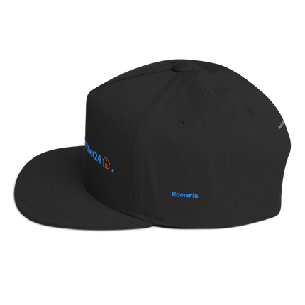 Romania Flat Bill Cap Real Estate Partner24 with 3 Logos.