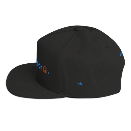 Italy Flat Bill Cap Groundfloor with 3 Logos.
