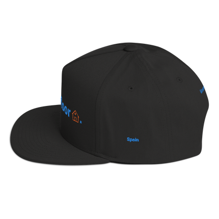 Spain Flat Bill Cap Groundfloor with 3 Logos.