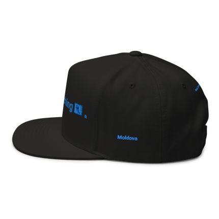Moldova Flat Bill Cap Real Estate Matching with 3 Logos.