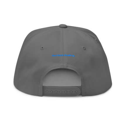 Norway Flat Bill Cap Real Estate Matching with 3 Logos