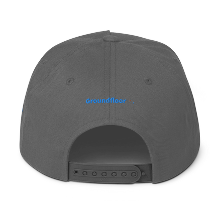 Portugal Flat Bill Cap Groundfloor with 3 Logos.