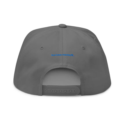 Hungary Flat Bill Cap Real Estate Matching with 3 Logos.