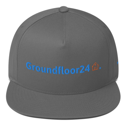 Montenegro Flat Bill Cap Groundfloor24 with 3 Logos.