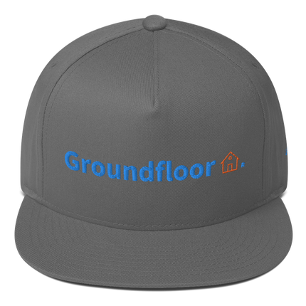 Greece Flat Bill Cap Groundfloor with 3 Logos.